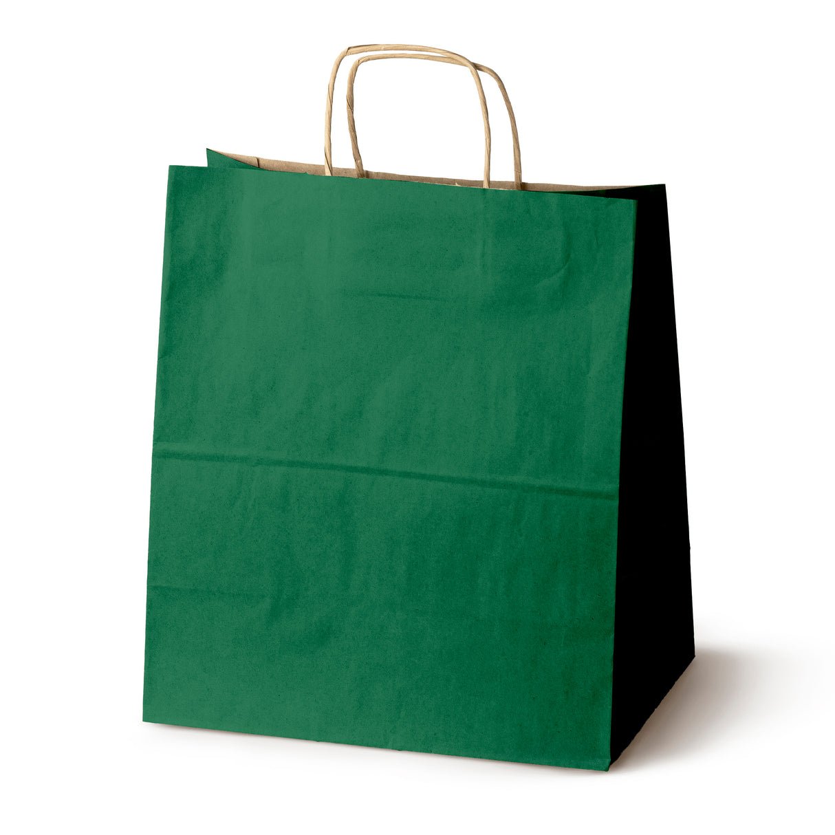 Torba Papierowa z Uchwytem Skręcanym 300x170x340mm Ciemnozielona Brązowy Ciemnozielony