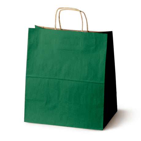 Torba Papierowa z Uchwytem Skręcanym 300x170x340mm Ciemnozielona Brązowy Ciemnozielony