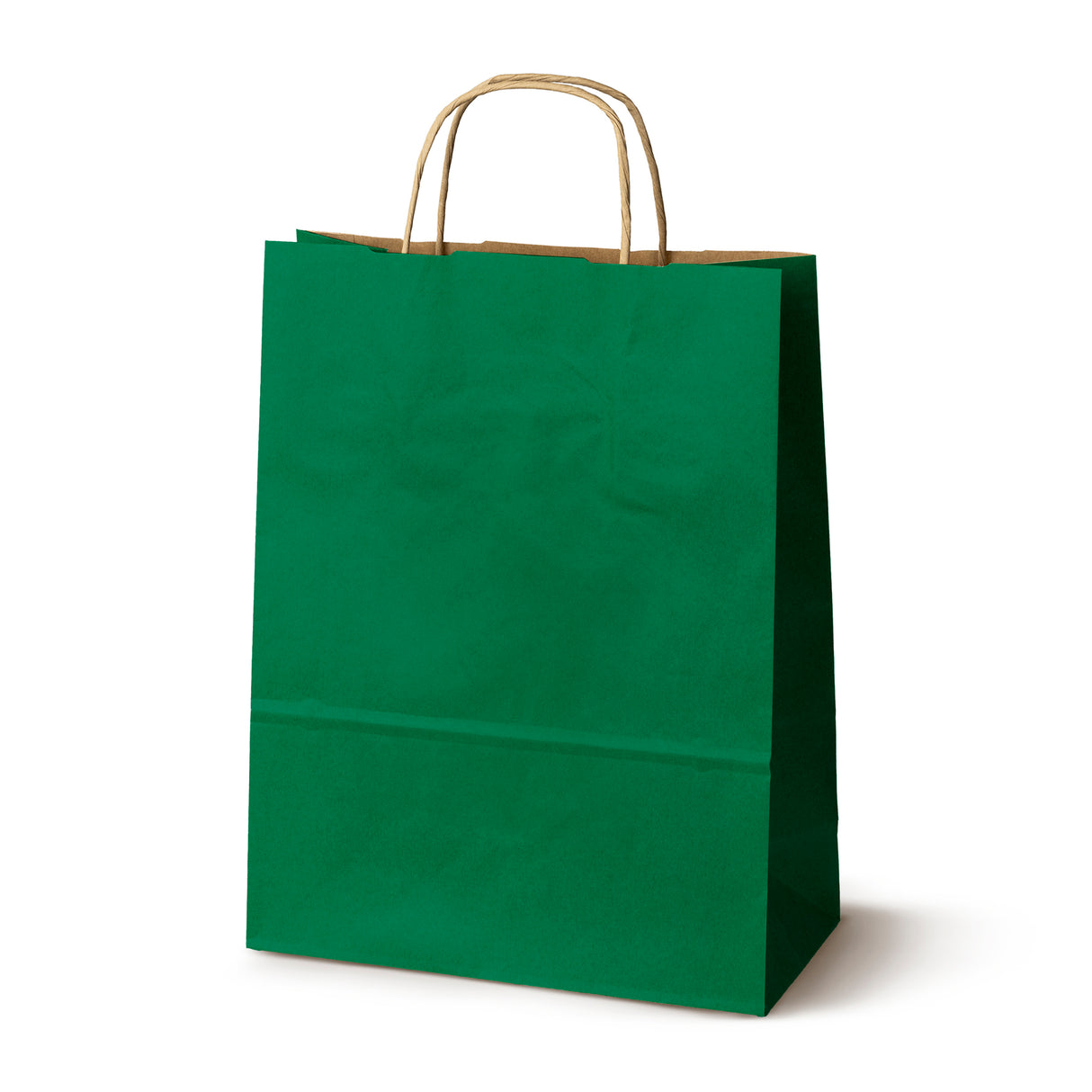 Torba Papierowa z Uchwytem Skręcanym 240x100x320mm Ciemnozielona Brązowy