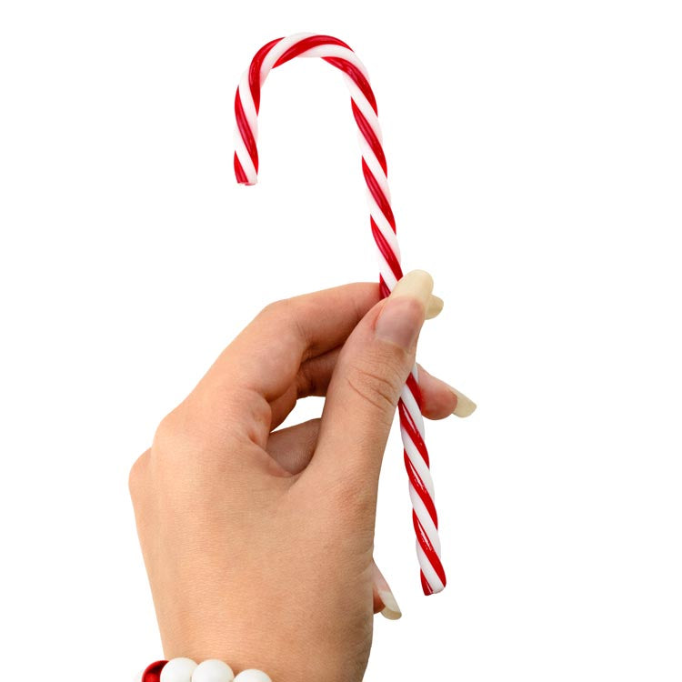 Świąteczne laski na choinkę Czerwono-białe 6 szt.