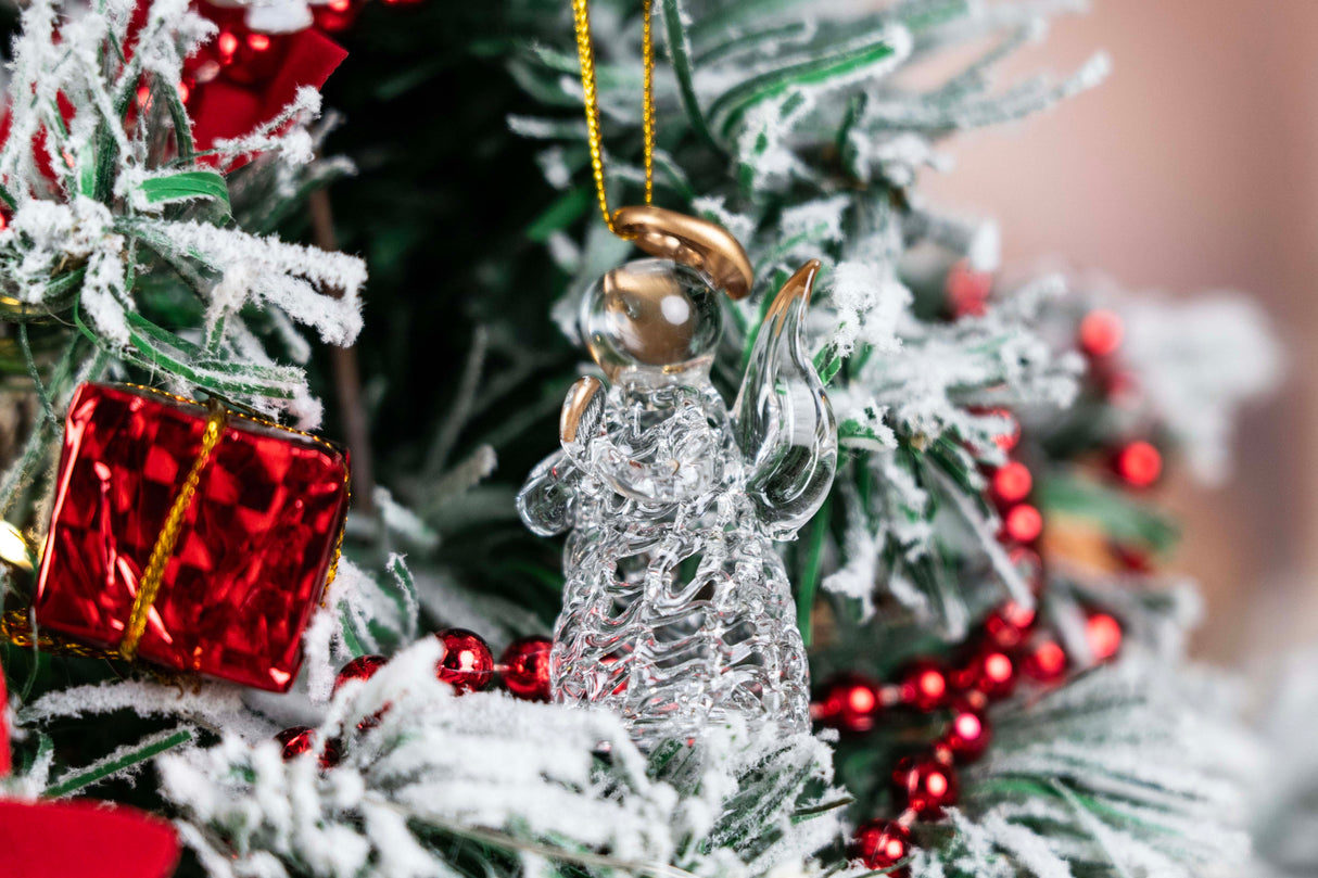 Kryształowe Aniołki na choinkę 6 szt.