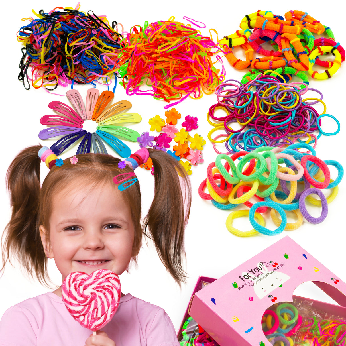 Duży Zestaw Gumki do Włosów