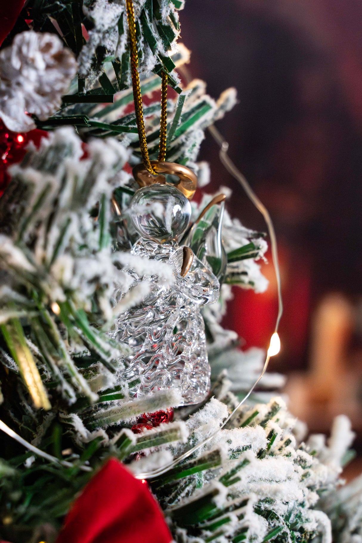 Kryształowe Aniołki na choinkę 6 szt.