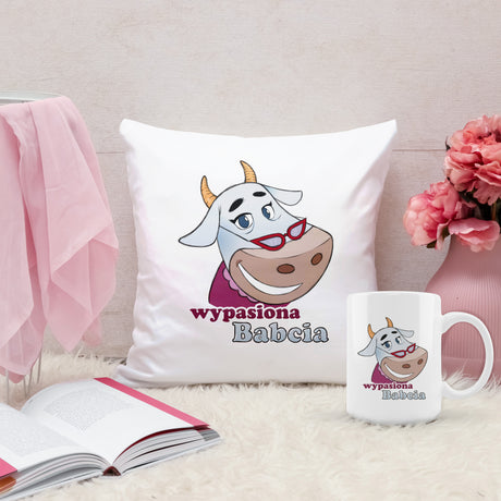 Zestaw Poduszka Kubek Wypasiona Babcia Prezent na Dzień Babci
