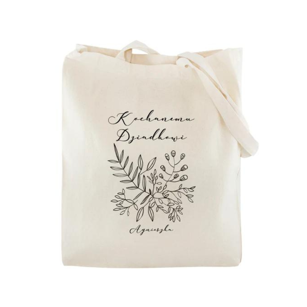 Zestaw personalizowany Torba Bawełniana,Kubek,Poduszka Kochanemu Dziadkowi+Imię Prezent na Dzień Dziadka