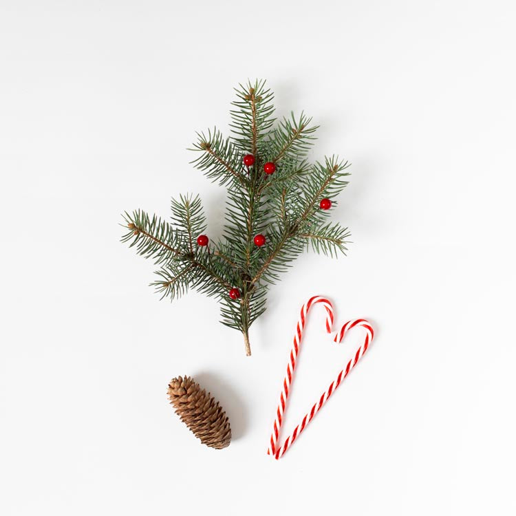 Świąteczne laski na choinkę Czerwono-białe 6 szt.