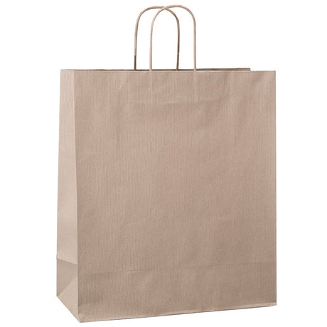 Torba papierowa 350x150x400mm z uchwytem skręcanym Brązowa Premium
