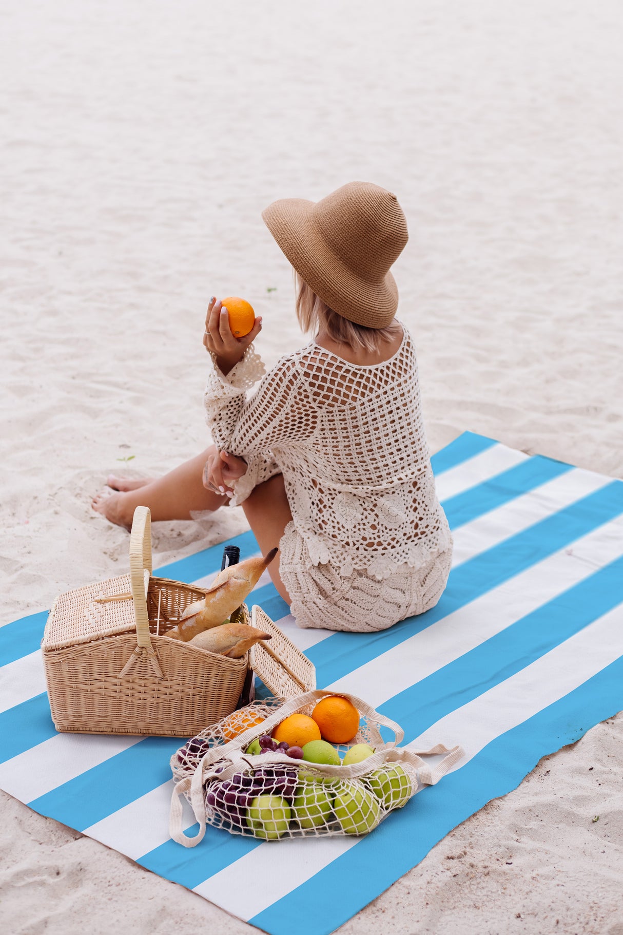 Szybkoschnący Ręcznik Plażowy 150x80 cm KOLOROWE PASKI