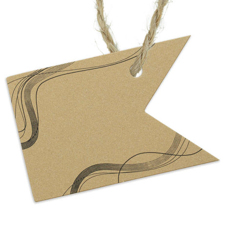 Winietki bileciki do prezentów FALE LINIE 10szt.