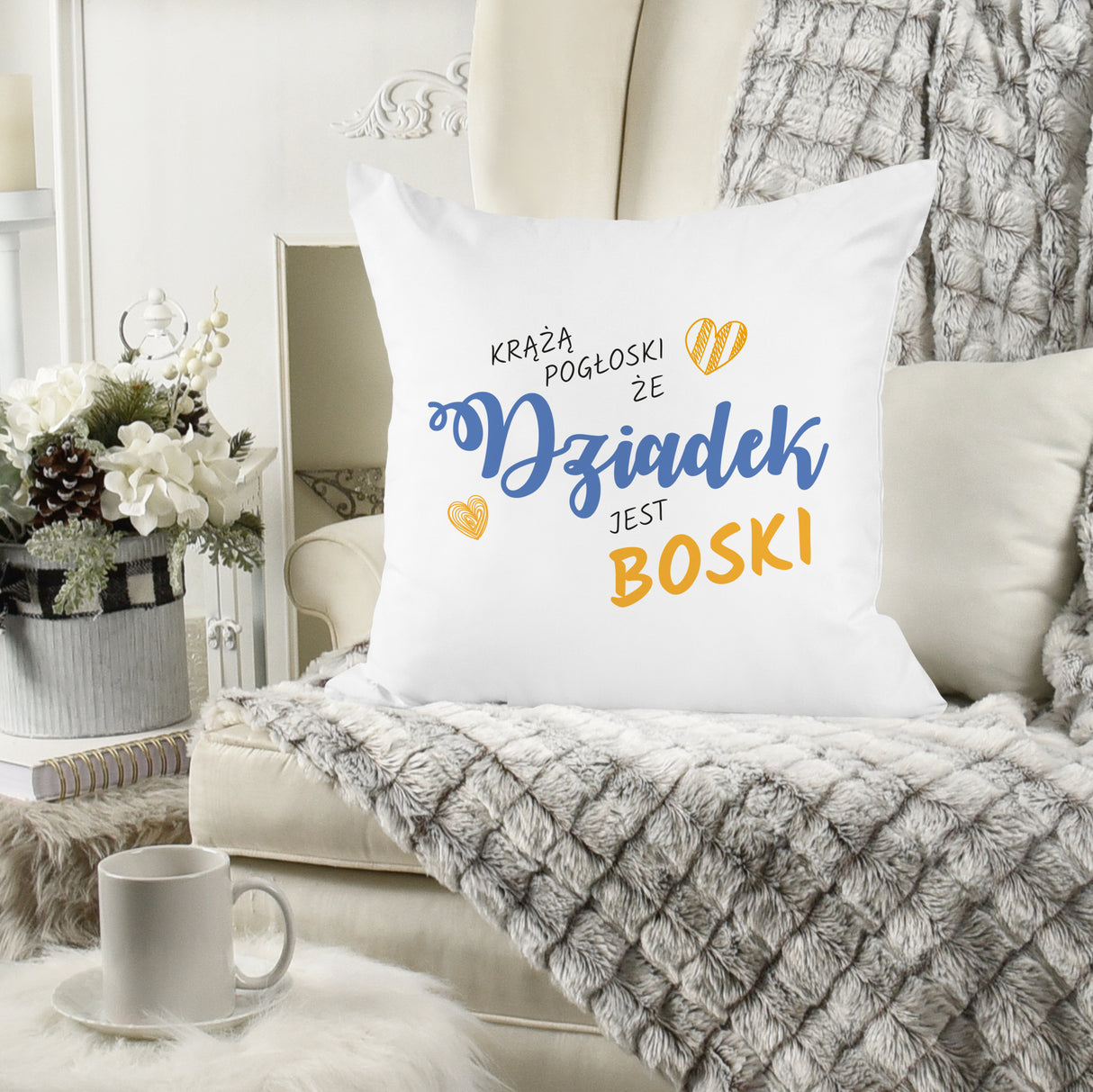 Poduszka na Dzień Dziadka - Dziadek jest boski Prezent na Dzień Dziadka