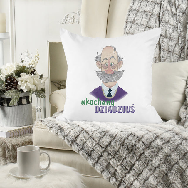 Poduszka na Dzień Dziadka - Ukochany Dziadziuś Prezent na Dzień Dziadka