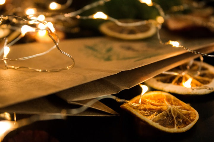 Torebki papierowe świąteczne 80x65x190mm Wieniec Merry Christmas 10szt.