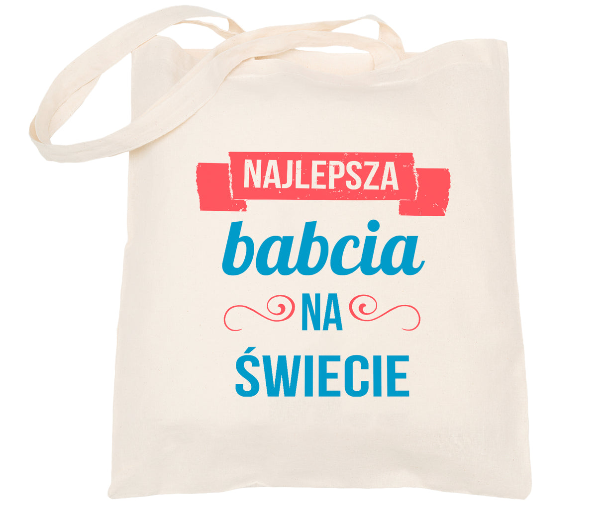 Torba Bawełniana Najlepsza Babcia na świecie Prezent na dzień babci Ecru