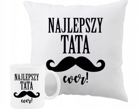 Poduszka kubek prezent na dzień taty Najlepszy tata