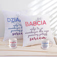 Zestaw Poduszka Kubek Babcia patrzy sercem Dziadek patrzy sercem Prezent na Dzień Babci i Dziadka