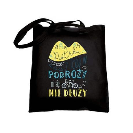 Prezent na Walentynki - Torba z nadrukiem czarna