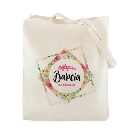 Zestaw Torba Bawełniana,Kubek,Poduszka Najlepsza Babcia na Świecie Prezent na Dzień Babci