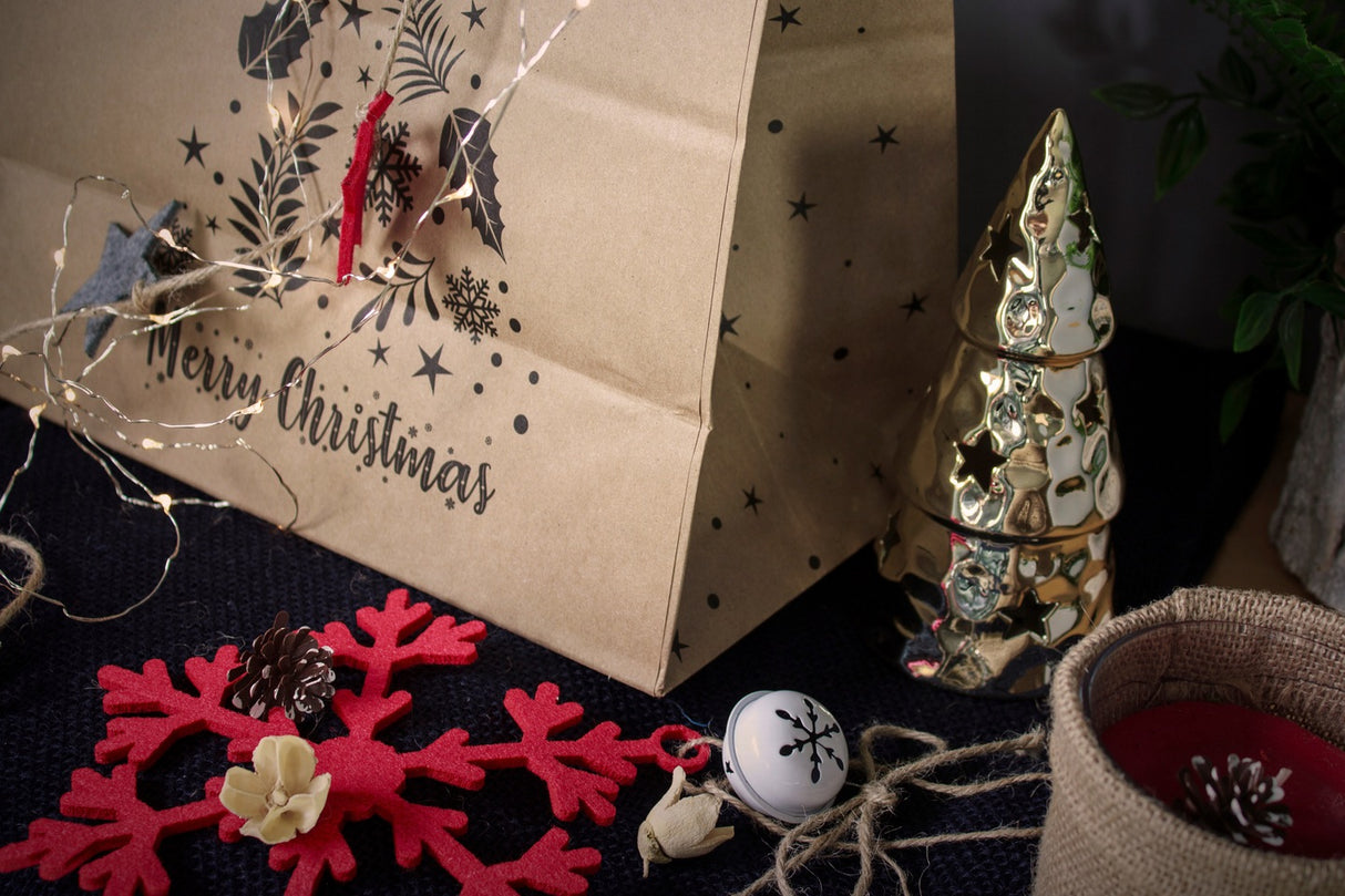 Torby świąteczne 300x170x340mm MERRY CHRISTMAS