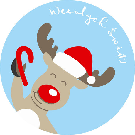 Naklejki świąteczne RENIFER ozdobne 10szt.