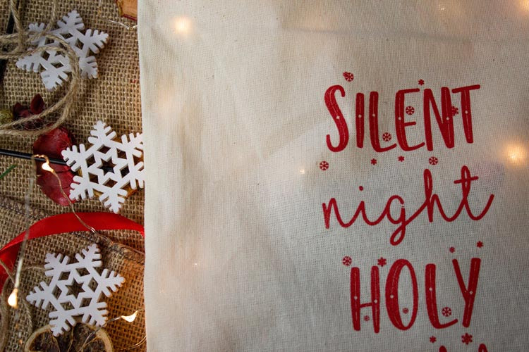 Woreczek ecru SILENT NIGHT 34x38cm