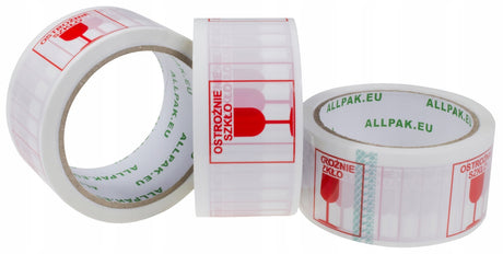 Taśma pakowa 48/50y OSTROŻNIE SZKŁO