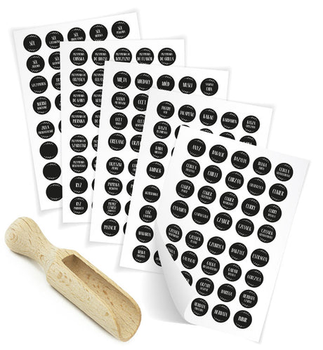 Słoiki na przyprawy 150ml 24 sztuki+ 200 naklejek+ czerpak+EBOOK