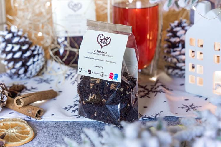 Kosz prezentowy SYROP HERBATA POMARAŃCZA