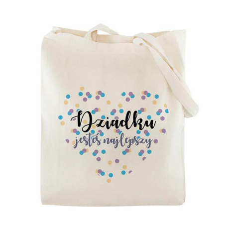 Zestaw Torba bawełniana,Kubek,Poduszka Dziadku jesteś Najlepszy Prezent na Dzień Dziadka