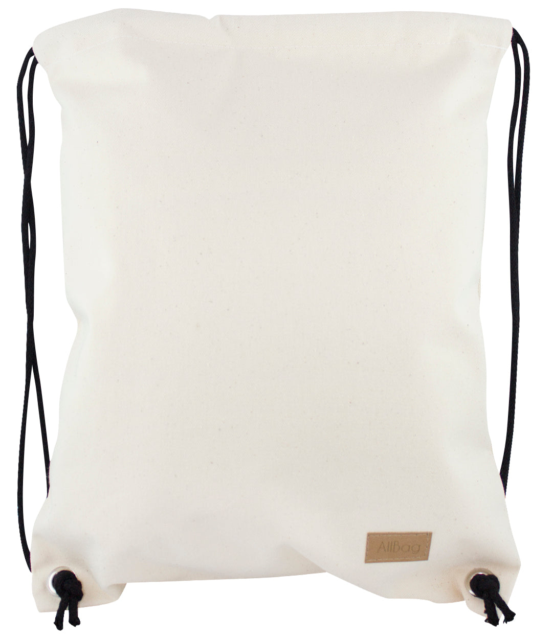 Plecak worek bawełniany 340x400mm Ecru z czarnym sznurkiem