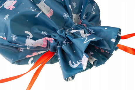 Woreczek poliestrowy 30x45cm Renifery białe