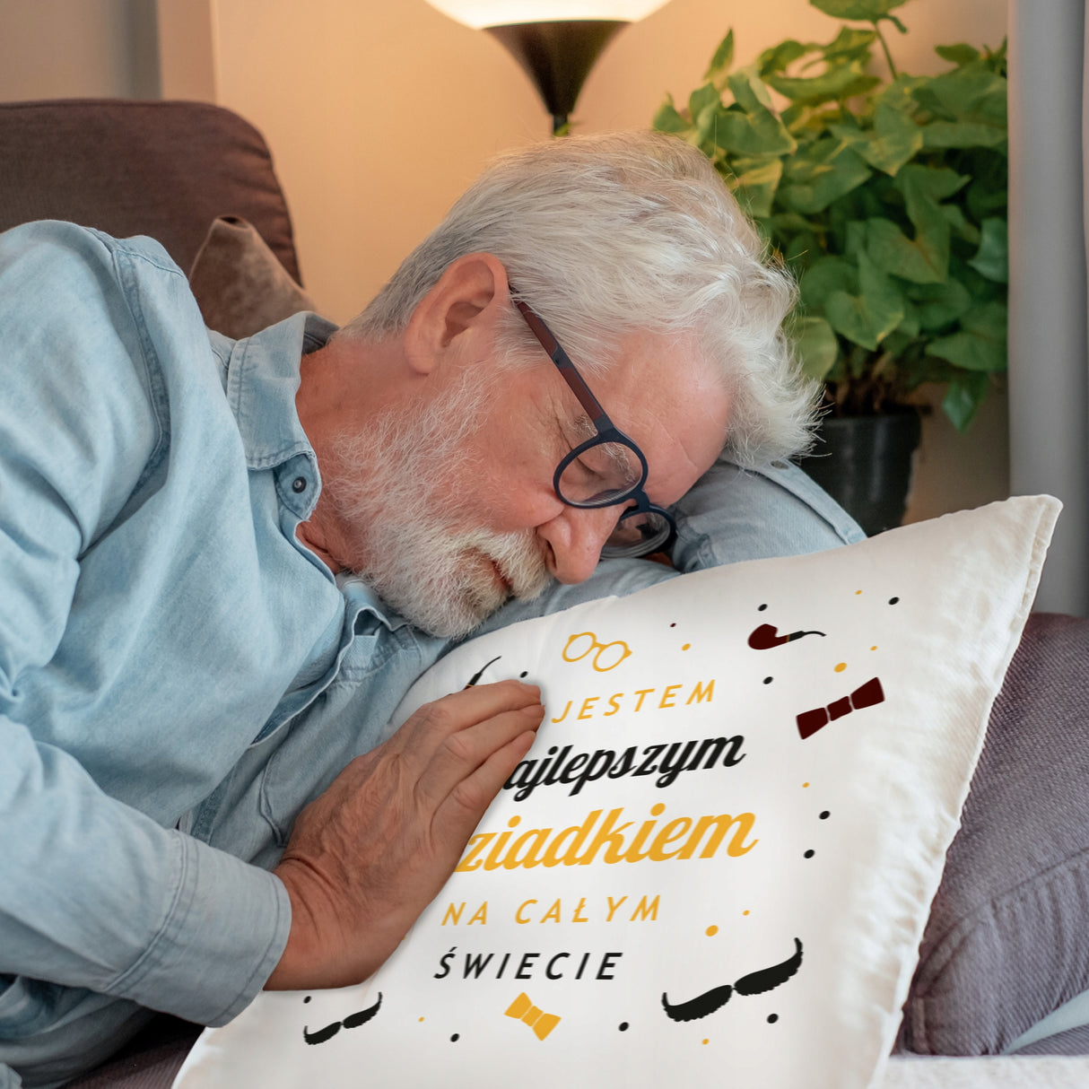 Poduszka na dzień Dziadka -Jestem najlepszym Dziadkiem na całym Świecie Prezent na Dzień Dziadka
