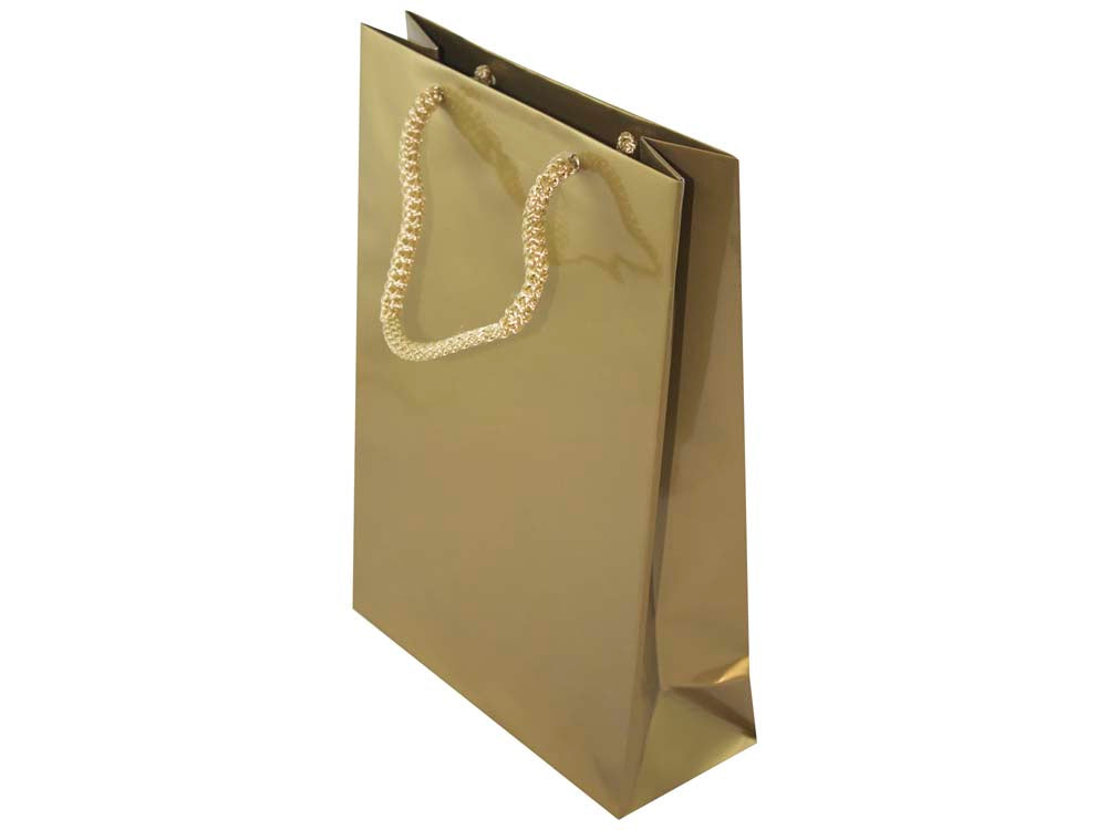 Torba Laminowana z Uchwytem Sznurkowym 170x70x250mm Złoty