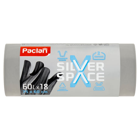 Mocne Worki na Śmieci Silver Space 60l Paclan 18 szt.
