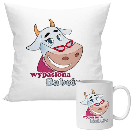 Zestaw Poduszka Kubek Wypasiona Babcia Prezent na Dzień Babci