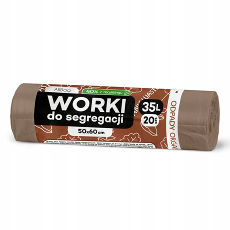 Brązowe worki na śmieci 35 L