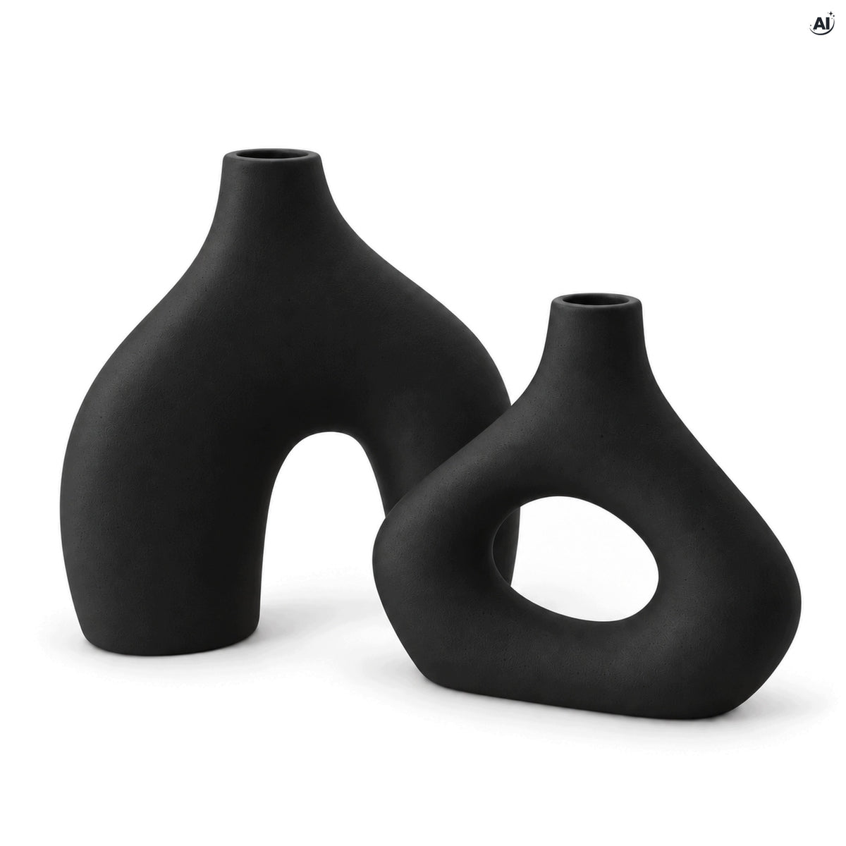Wazony ceramiczne organiczne kształty 2szt.