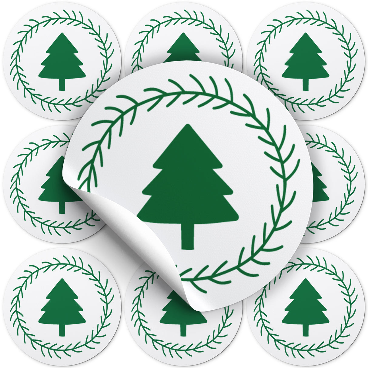 Naklejki świąteczne CHOINKA ozdobne 10szt.