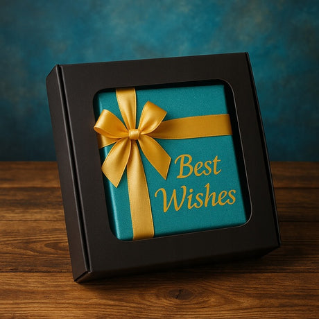 Czarne pudełka prezentowe z okienkiem 5 szt.