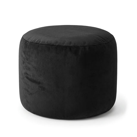 Pufa Okrągła Podnóżek RÓŻNE KOLORY VELVET Czarny
