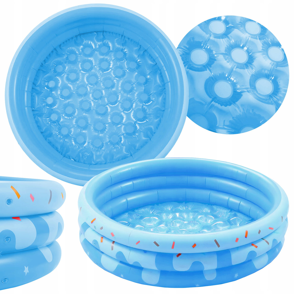 Basen Ogrodowy dla Dzieci Miękkie Dno Niebieski