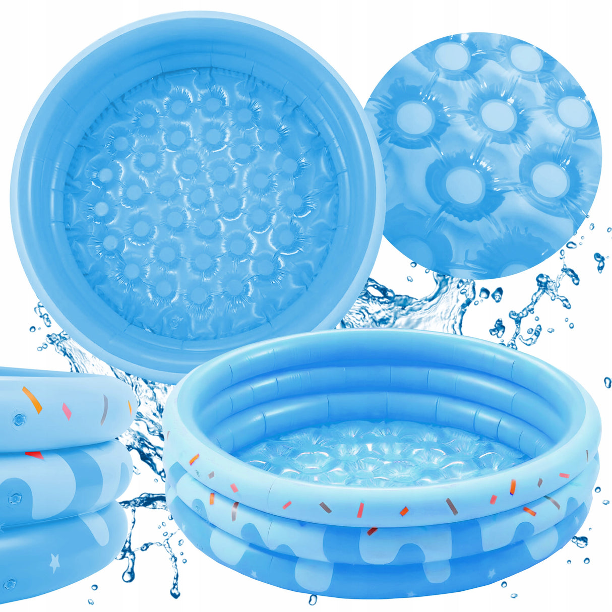 Basen Ogrodowy dla Dzieci Miękkie Dno Niebieski