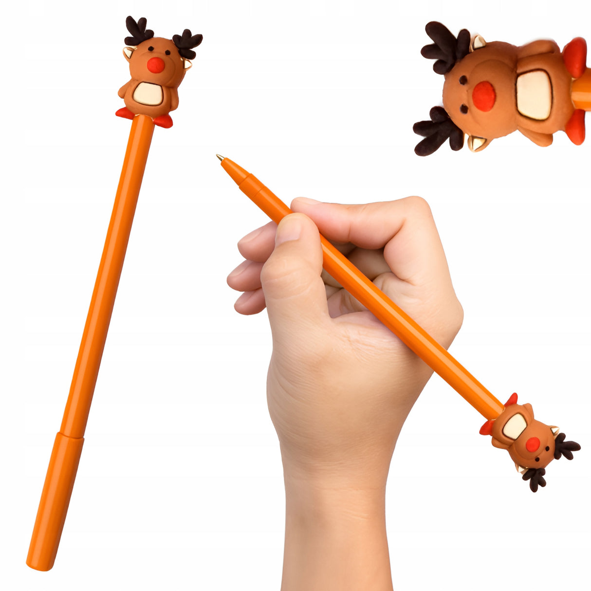 Długopis świąteczny Renifer brązowy