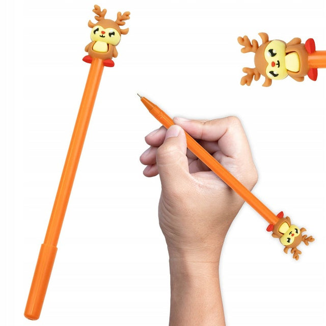 Długopis świąteczny pomarańczowy Renifer
