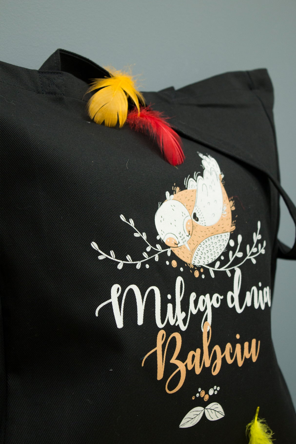 Torba Bawełniana Miłego Dnia Babciu Prezent na Dzień Babci Czarna