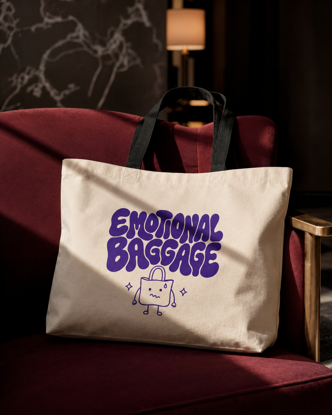 Torba bawełniana 500x100x400mm Ecru EMOTIONAL BAGGAGE