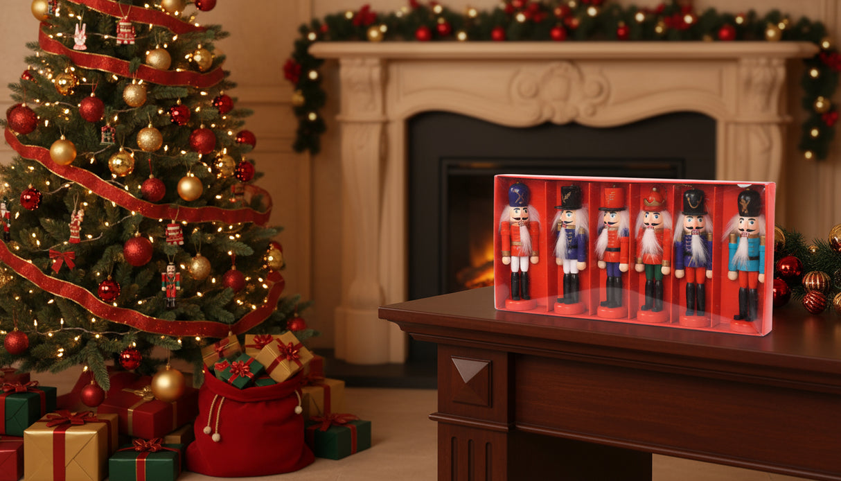 Dziadek do Orzechów zawieszka na choinkę 6 szt.