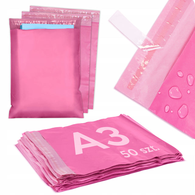 Foliopaki kurierskie A3 310x420mm 50 szt. FUKSJA