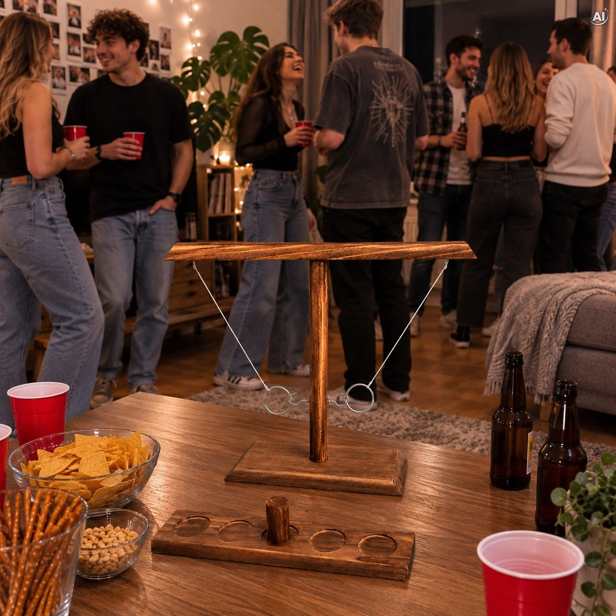 Gra zręcznościowa drewniana Ring Toss