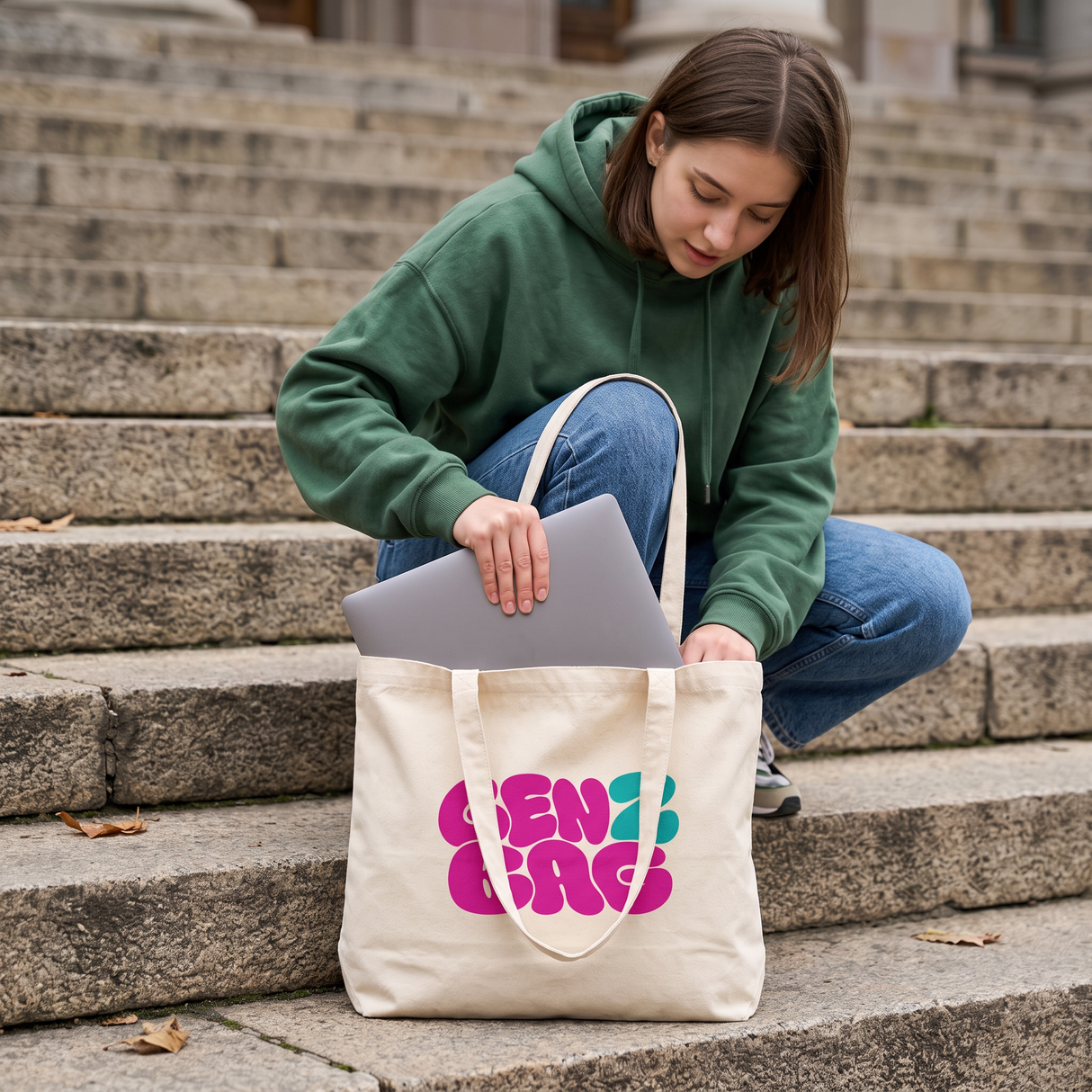Torba bawełniana 510x150x380mm Ecru GEN Z BAG