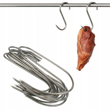 Haki wędzarnicze stalowe 14 cm 3 mm 15szt.